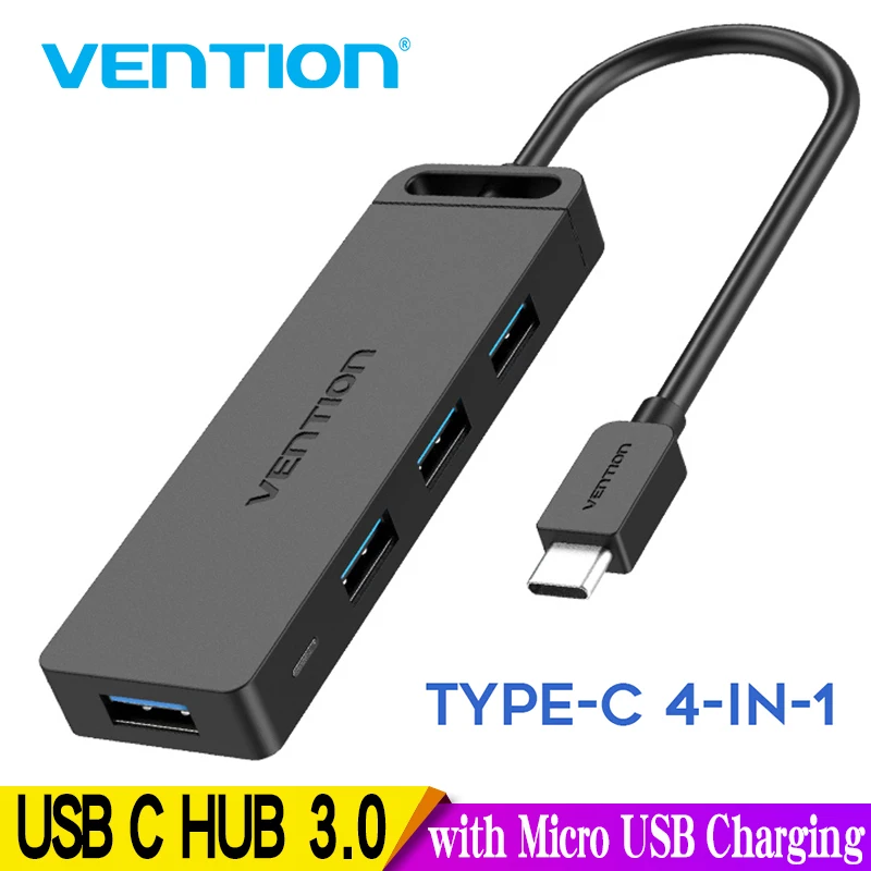 

USB-концентратор Vention с портом Micro-USB 3,1 и USB 3,0