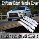Наклейки декоративные хромированные для Mitsubishi Outlander MK2 2007  2012 2008 2009 2010 2011