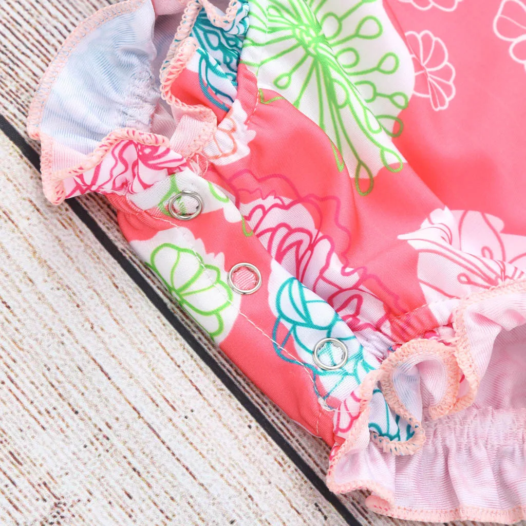 

2021 New Bikini Cute Swimsuit Sweet Sisters Toddler Baby Girl Kids Swimwear Floral Printed Bikini Swimsuit Beach One Piece