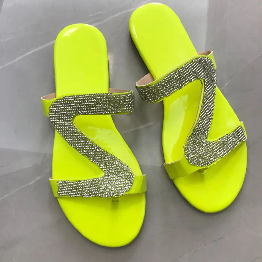 

Women Sandals Round Toe Zipper Studded Solid Color Ladies Thong Sandals Summer Fashion Flip Flops Beach Casual Female Footwear