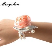 hand wrist flower colorful hand corsage flowers bridesmaid bracelet bridal wristband accessories wedding hands wrist corsage