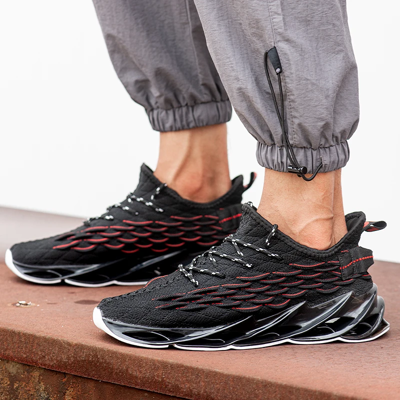 SMS Outdoor Men Shoes Running Shoes for Men Jogging Walking Sports Breathable Blade Shoes High-quality Sneakers Lace-up Sneakers