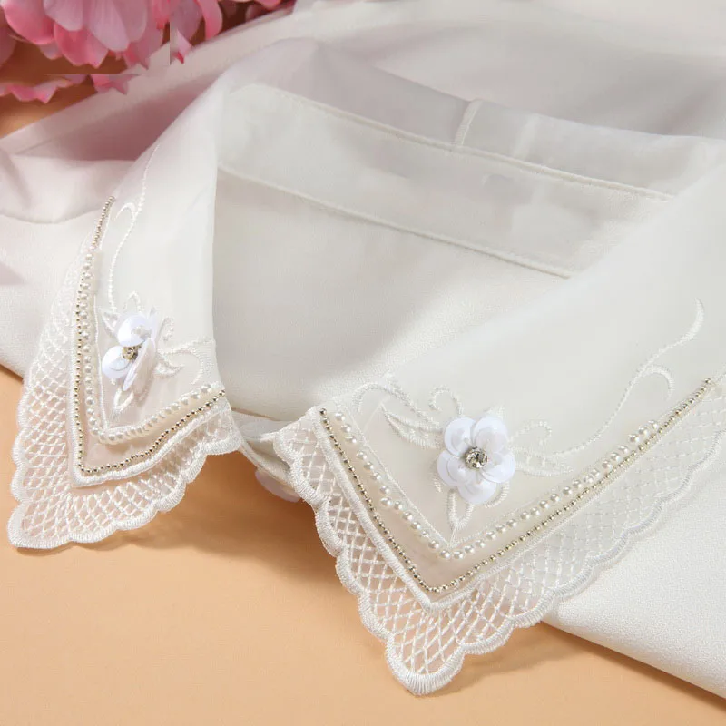 Белая рубашка с фальшивым воротником подвеска лацкан ложный воротник съемный