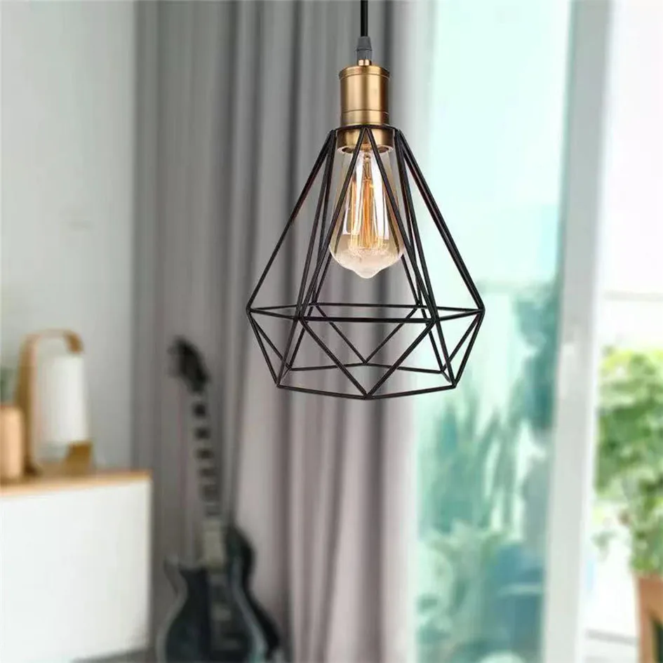 

Modern retro industrial wind cage chandelier coffee shop staircase aisle corridor wrought iron household ceiling chandelier