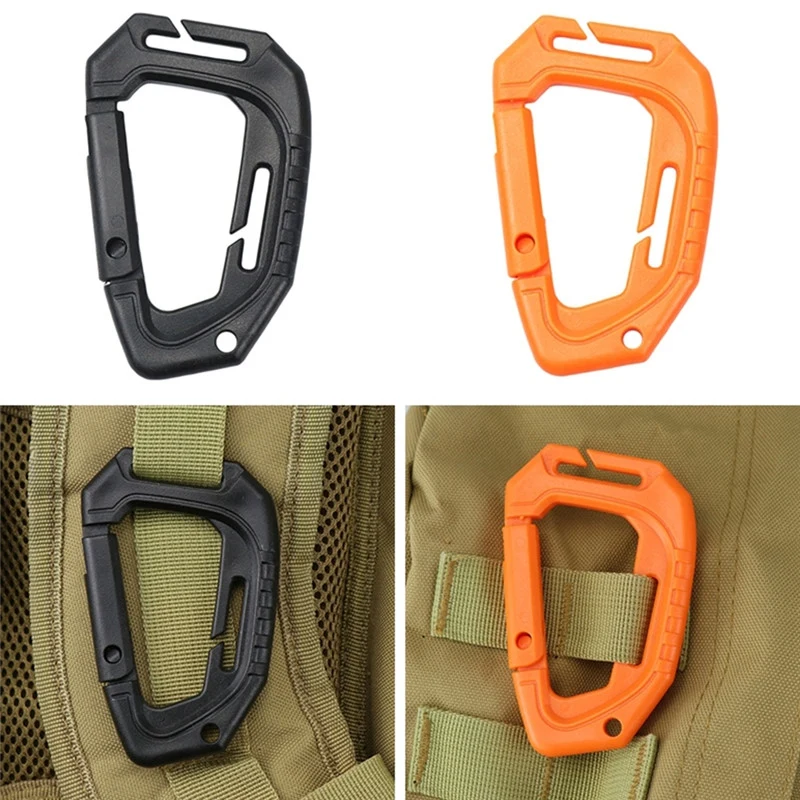 

Balight 5Pcs D-type Plastic Steel Tactical Molle Quick Hook Hanging Buckle Clip Outdoor Camping Backpack EDC Tool Accessories