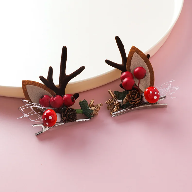 Рождественские новые милые фотозажимы праздничный стиль красная повязка на