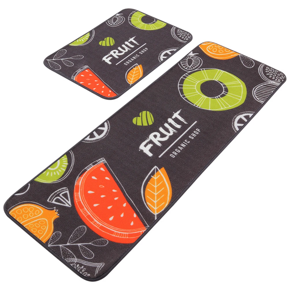 

2Pcs Washable Non-slip Kitchen Floor Mat Bathroom Entrance Door Mat For Bedroom Living Room Bedside Area Rugs Dropshipping