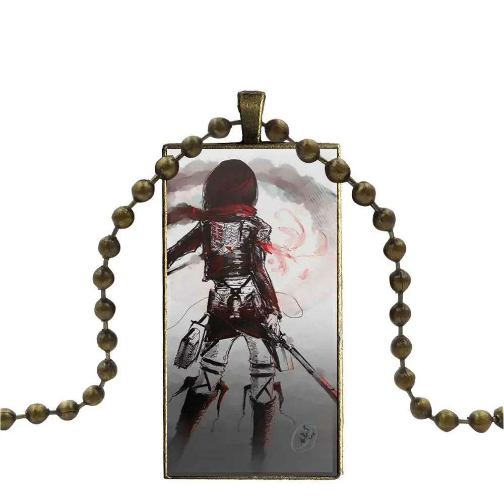 Аниме Атака Титанов Скаутинг для женщин детей ожерелье с бронзовым покрытием