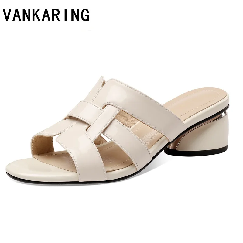 

Женские босоножки на танкетке, кожаные, с вырезами, вечерние высоком каблуке