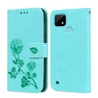 Чехол для Etui Realmi C11 2021 C20A C21Y C25S, симпатичный кожаный флип-чехол для корпуса Realme Q3 Pro Q3i V11 V13 V15, Женский чехол