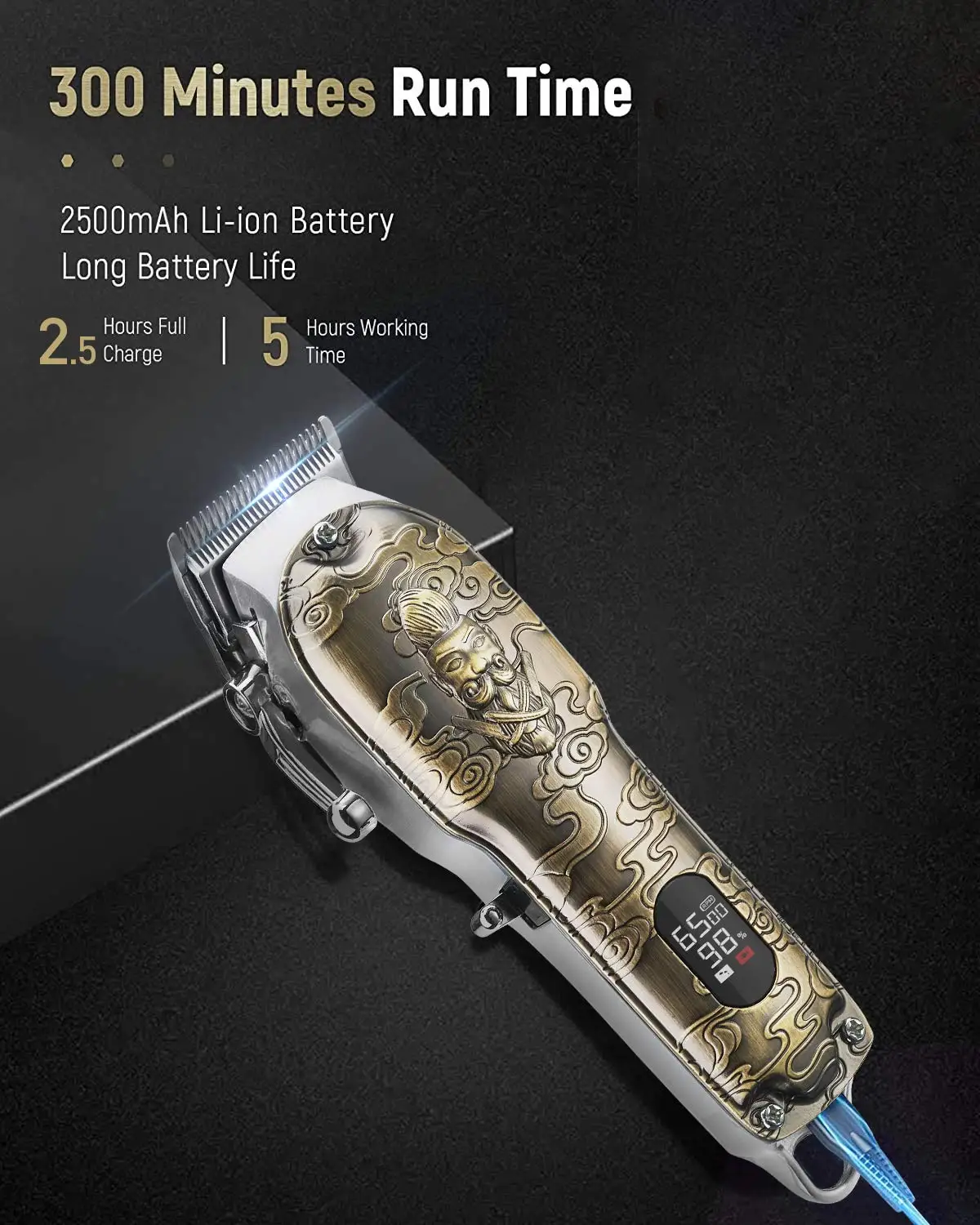 Полностью металлические декоративные машинки для стрижки волос RESUXI GoldFX 6500 об/мин