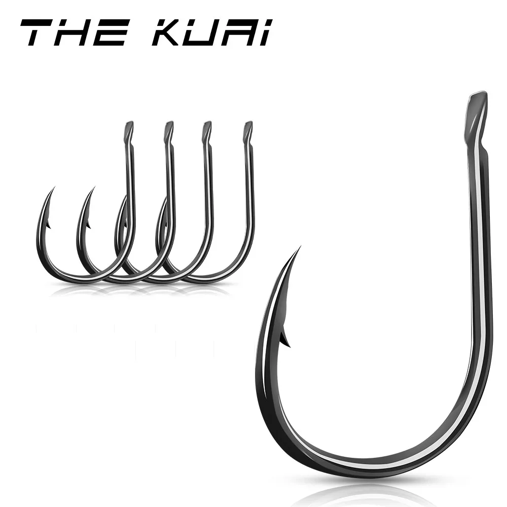 Thekuai 100psc/lot Fishing Hooks Sea Accessories Titanium Alloy Single Circle Barbed Carp крючки рыбаловные|Рыболовные