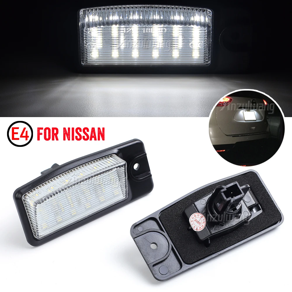 

2Pcs LED License Number Plate Light Lamps For Nissan Altima L32 Rogue T32 X-Trail Pathfinder R51 Maxima A35 Murano Z50 Z51