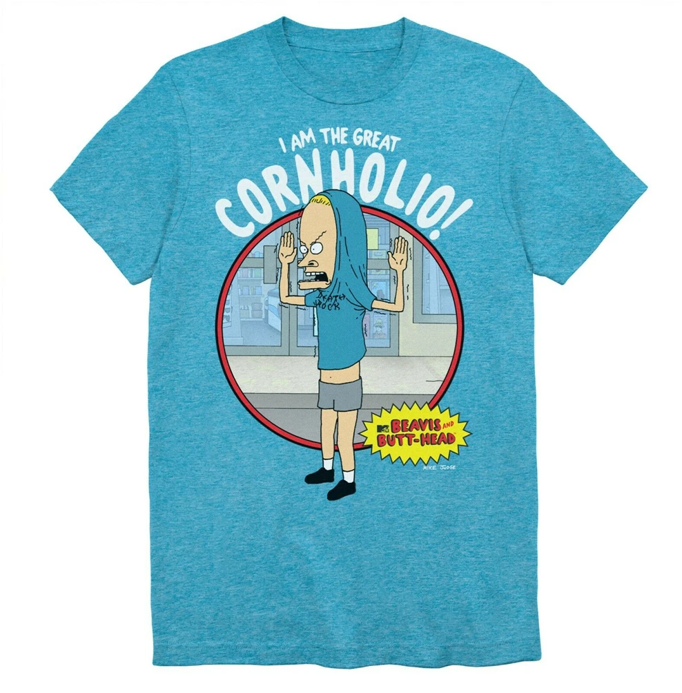 Beavis And Butthead I Am The Great Cornholio рубашка Бирюзовая Мужская Размер M Xl Новейшая модная