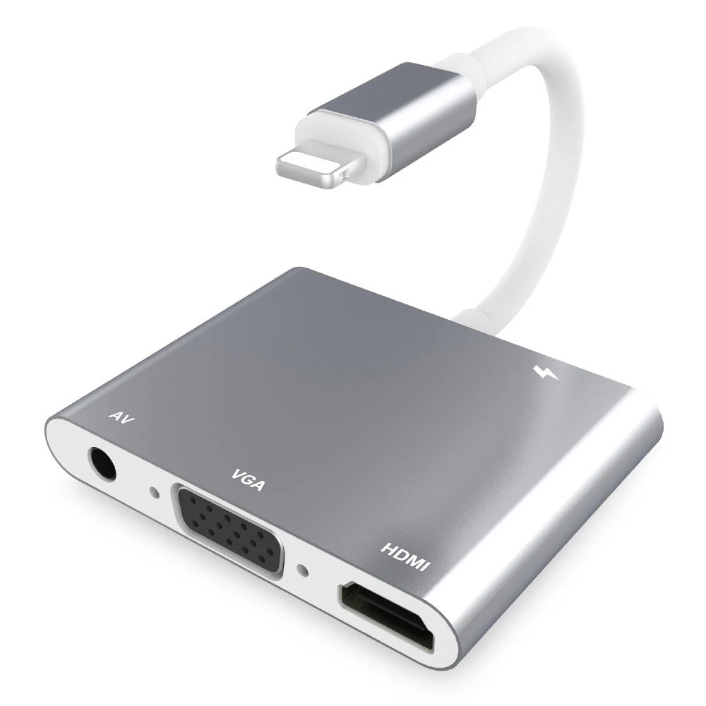 Высокое качество HDMI OTG кабель для Lightning/HDMI, VGA, AV аудио-видео HD адаптер для iPhone 11/X/XS/XR/8 P/8/7 P/6 S iPad Air/iPod