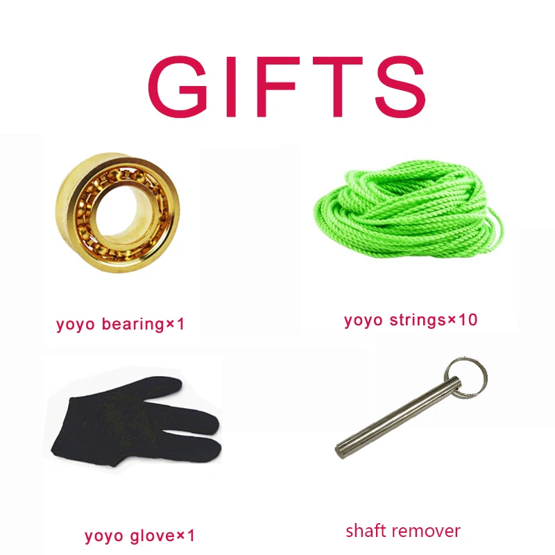 

TOPYO Bizarre YOYO 7075 Aluminum Alloy + Stainless Steel Outer Ring + PomA Yoyo Metal Yoyo 1A 3A 5A