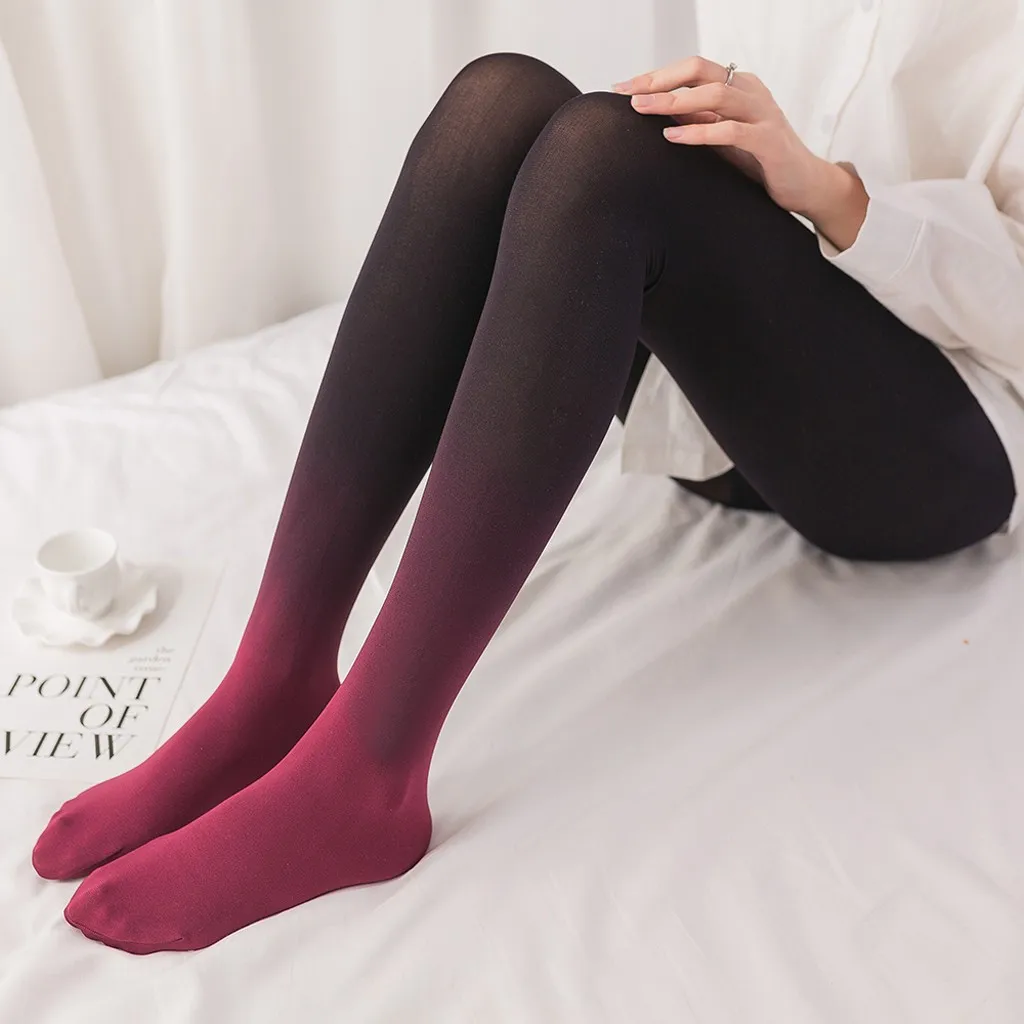

Gradual Color Tights Sexy Stockings For Women Young Girls JK Pantyhose Elastic Female Stockings Gradient medias para mujer