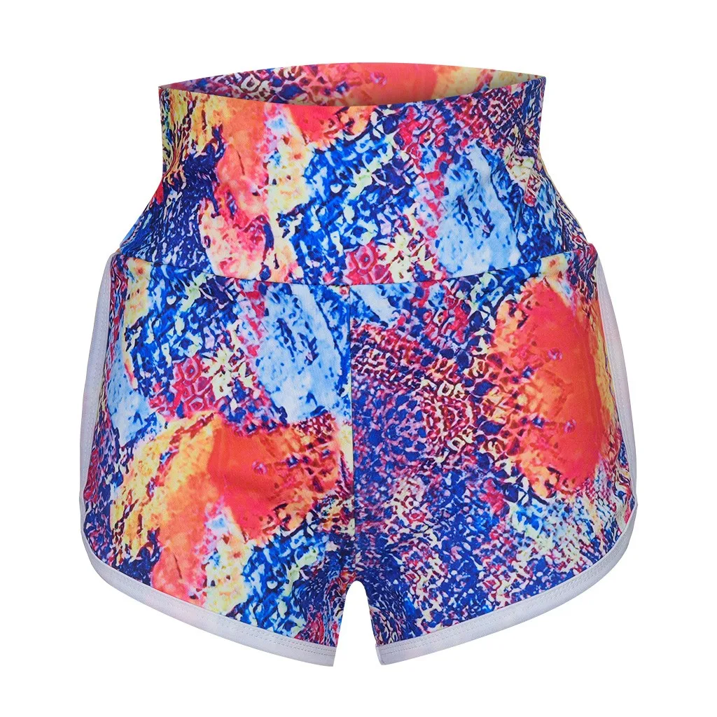 2020 Women Yoga shorts Workout Gradient Serpentine Print Sport Shorts Hips High Waisted Booty Fitness Gym Leggings | Спорт и