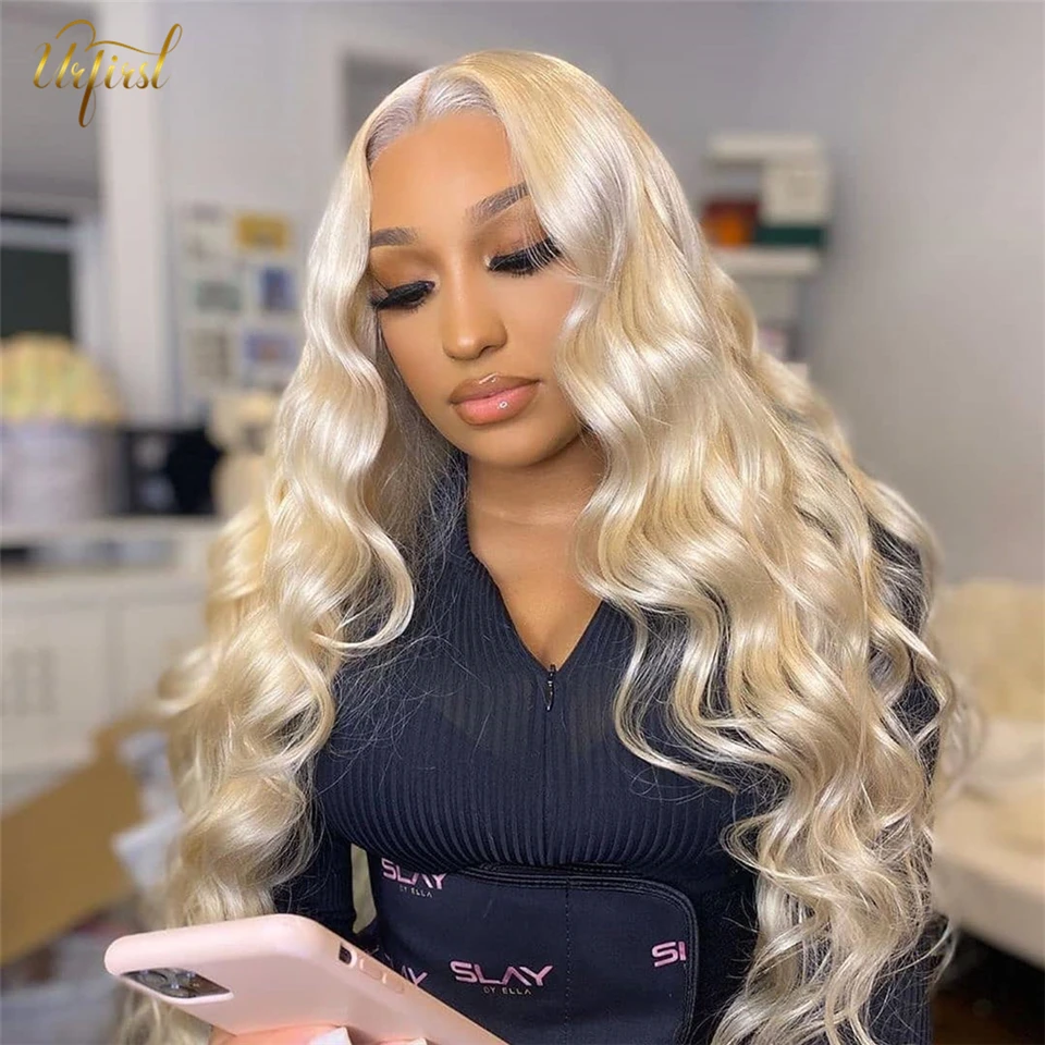 613 Lace Front Wig Brazilian Straight Lace Front Human Hair Wigs For Black Women Honey Blonde Body Wave 30Inch T Part Lace Front