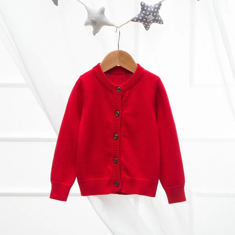 BINIDUCKLING/осенне-зимний свитер для маленьких мальчиков и девочек Однотонный