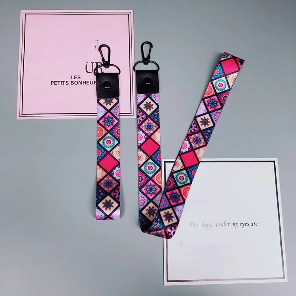 Богемный держатель для телефона бирка брелок клетчатые ремешки мобильного