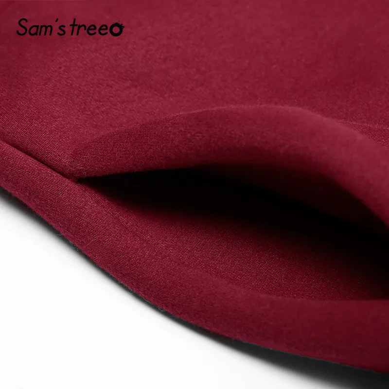SAM'S TREE красное однотонное платье с капюшоном и принтом с героями мультфильмов для женщин зимнее зеленое повседневное свободное офисное Повседневное платье с поясом