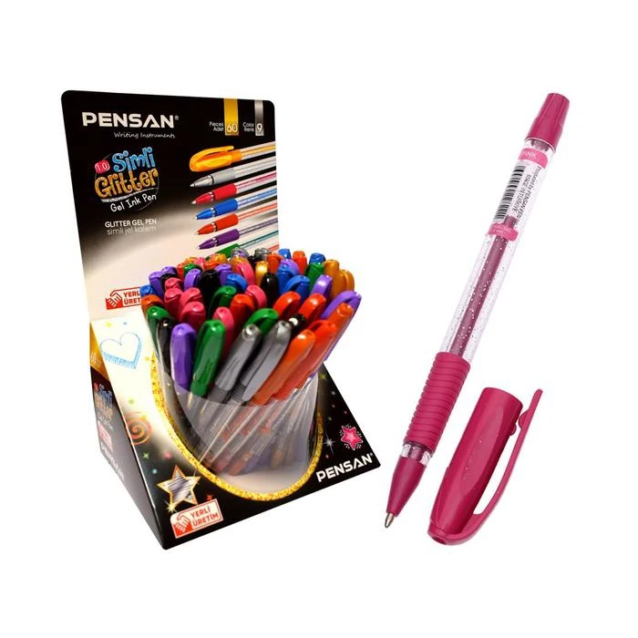 Ручка гелевая Pensan Glitter Gel чернила с блестками микс узел 1 мм линия письма 0 5
