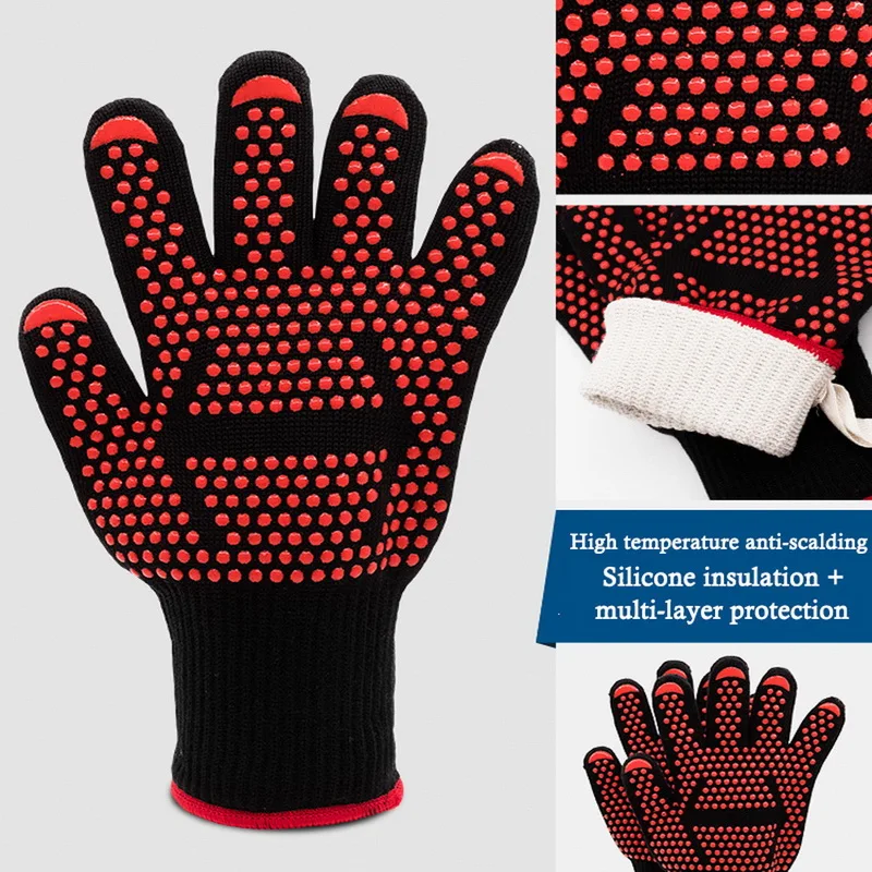 1 пара термостойких перчаток для духовки толстые перчатки приготовления пищи