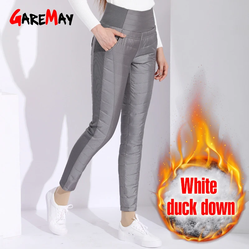 

Garemay Warm Pants For Women Classic Trousers Female Plus Size Autumn Winter Pants Women's Classic With High Waist Black