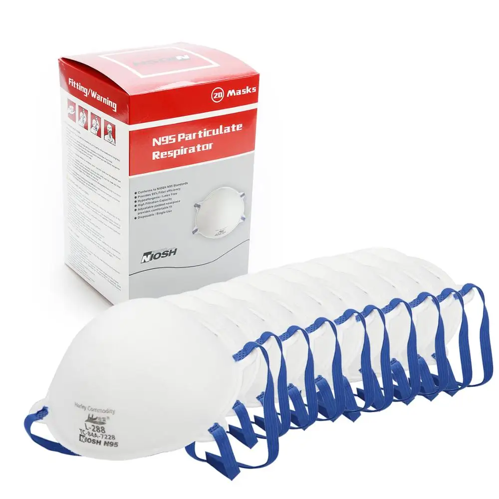 

20 Pcs N95 Masks with NIOSH Approval Protective Respirator Anti Dust Face Mask Reuseable Mascarillas Tapabocas