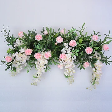 02 Сцена для свадебной вечеринки фон стенд Арка искусственные шелковые искусственные цветы swag Роза декоративный цветок композиция украшения - Цвет: 02