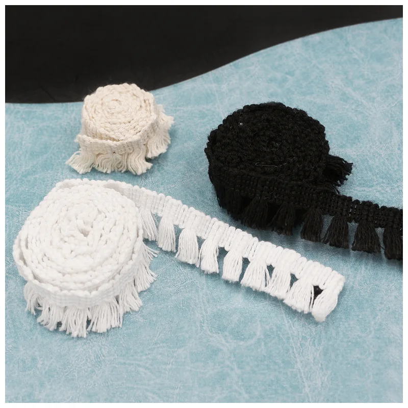 

10 Yards 1.8cm Cotton Tassel Lace Wedding Ethnic Dress Accessories Household Sofa DIY Children Handmade Handicraft Accessories
