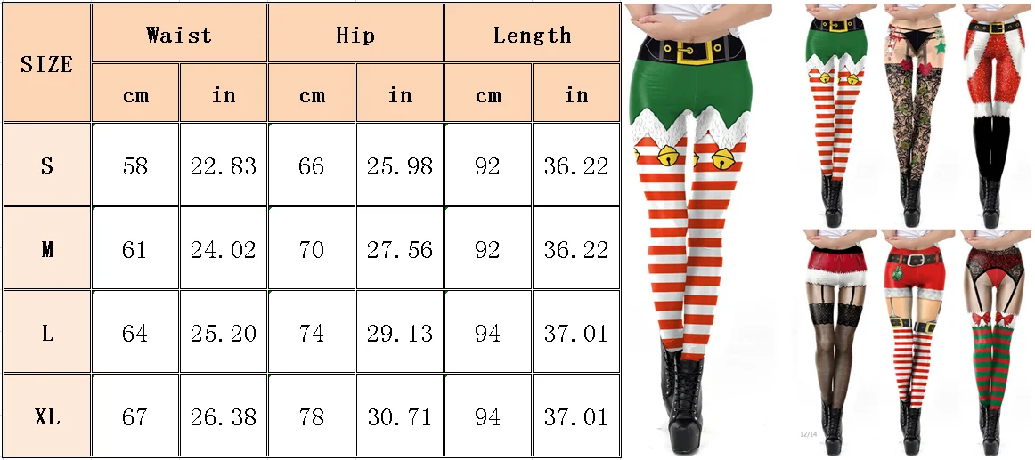 

Christmas Xmas Women Fitness Yoga Gym Sport Leggings Run Fitness Pants Workout Trousers /BY