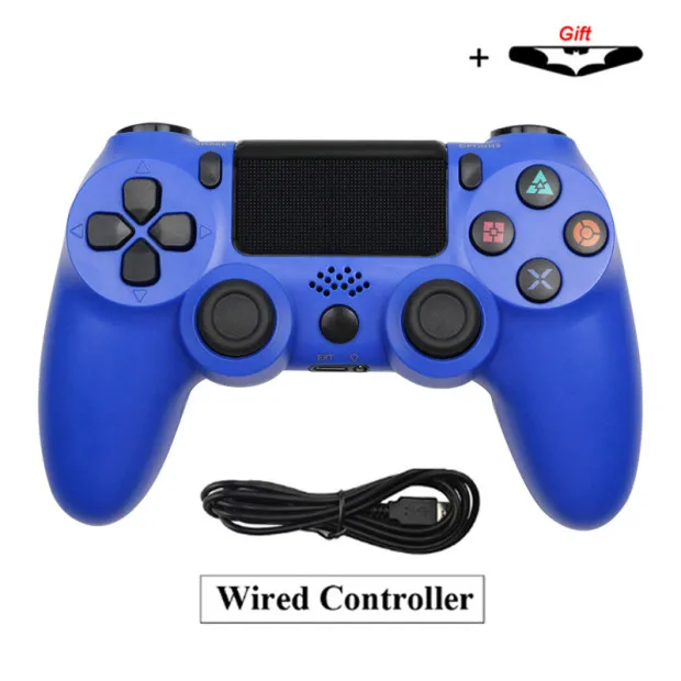 wired blue Bluetooth беспроводной/проводной джойстик для PS4 контроллер подходит для mando ps4 консоль для Playstation Dualshock 4 геймпад для PS3 - Цвет: wired blue