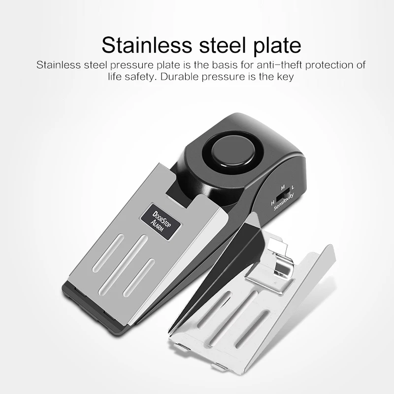 120dB мини Беспроводной вибрации сигнализации дверной стоп сигнал тревоги для дома