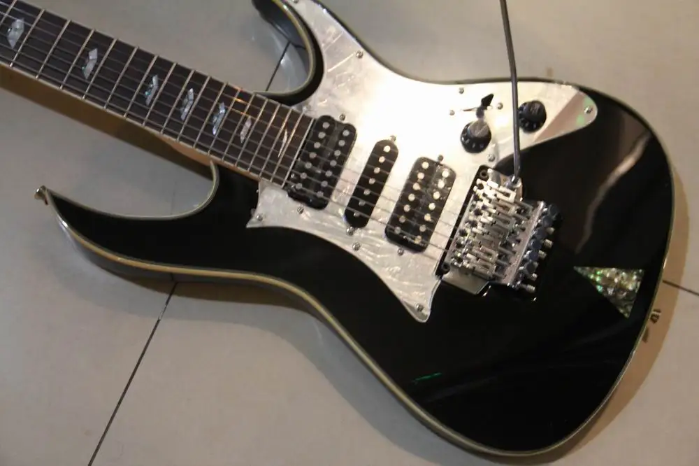 Оптовая продажа гитара IBZ 7 струн электрическая Mirorr Pickguard высшее качество в черном