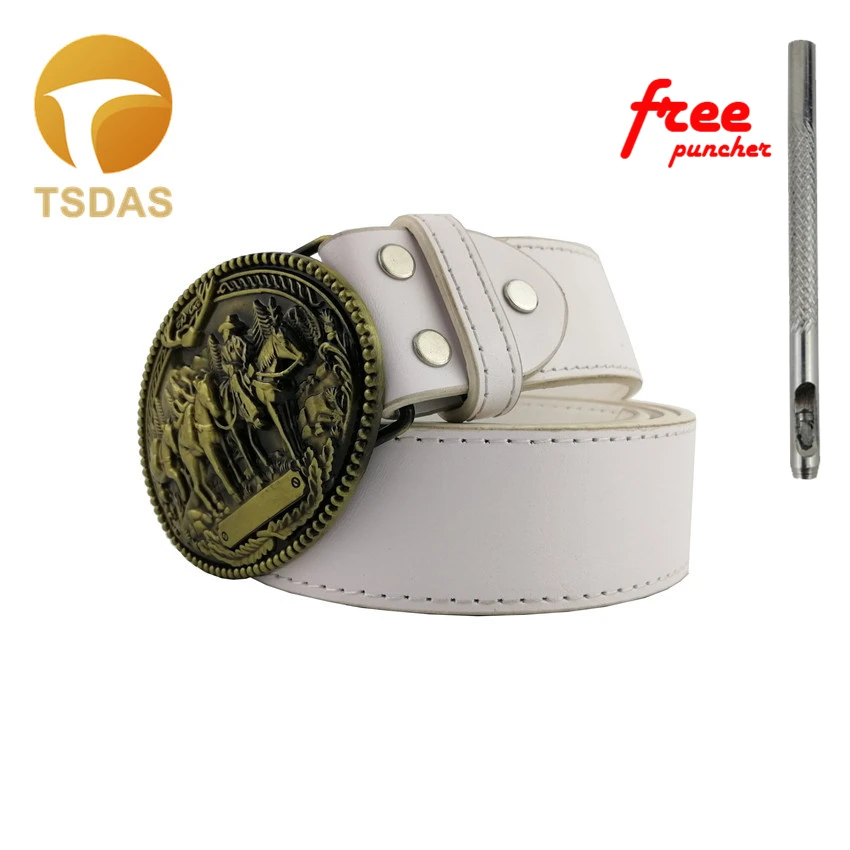 Латунная пряжка для ремня модная металлическая ковбойская шириной 3 8 4 см|cowboy belt