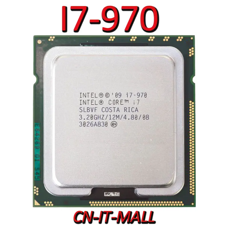 

Intel Core I7-970 CPU 3.2G 12M 6 Core 12 Thread LGA1366 Processor