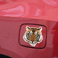 Hot Interesting Tiger Head Car Sticker Motorcycle Decals Vinyl PVC 14cm14cm Motorcycle Waterproof Bumper KK Decal