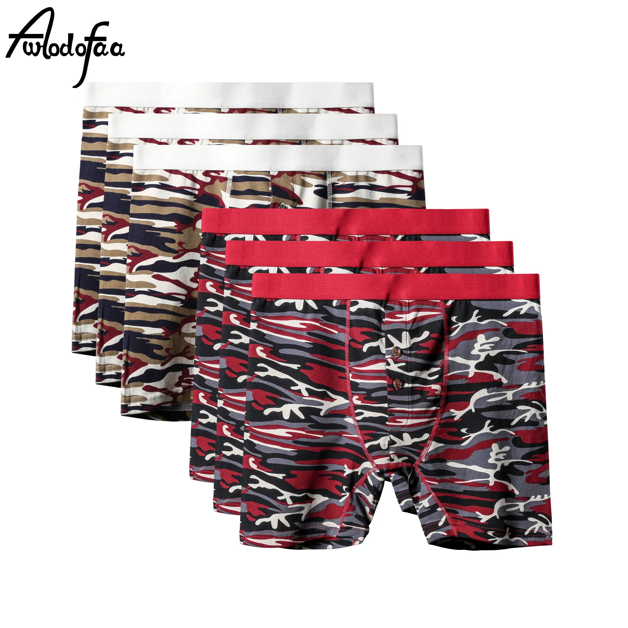 Нижнее белье мужское большие хлопковые трусы боксеры 6 шт./лот|Мужские боксеры| |