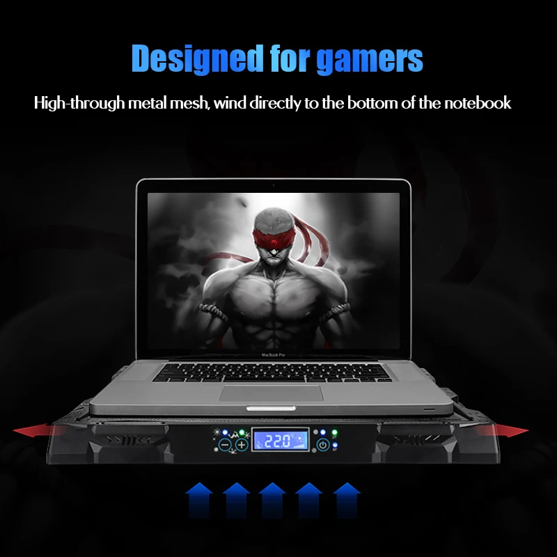 Llano охлаждающая подставка для ноутбука USB вентилятор с 4 вентиляторами K6 умная