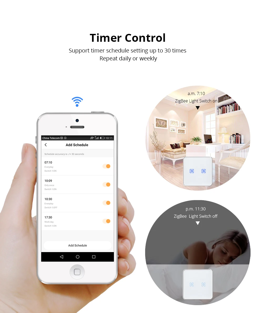 Tuya ZigBee переключатель без нейтрального провода работает с TuYa ZigBee концентратор сенсорный переключатель наклейка Smart Life приложение управление питание от TuYa