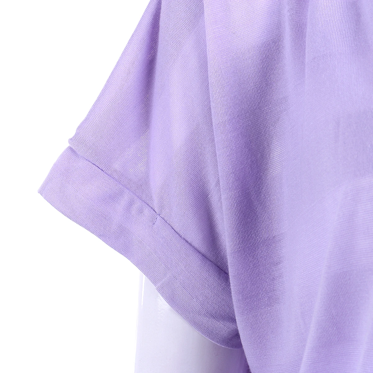 Women Summer Loose T-Shirt Purple Short Sleeve Quick Drying Tops Plus Size
