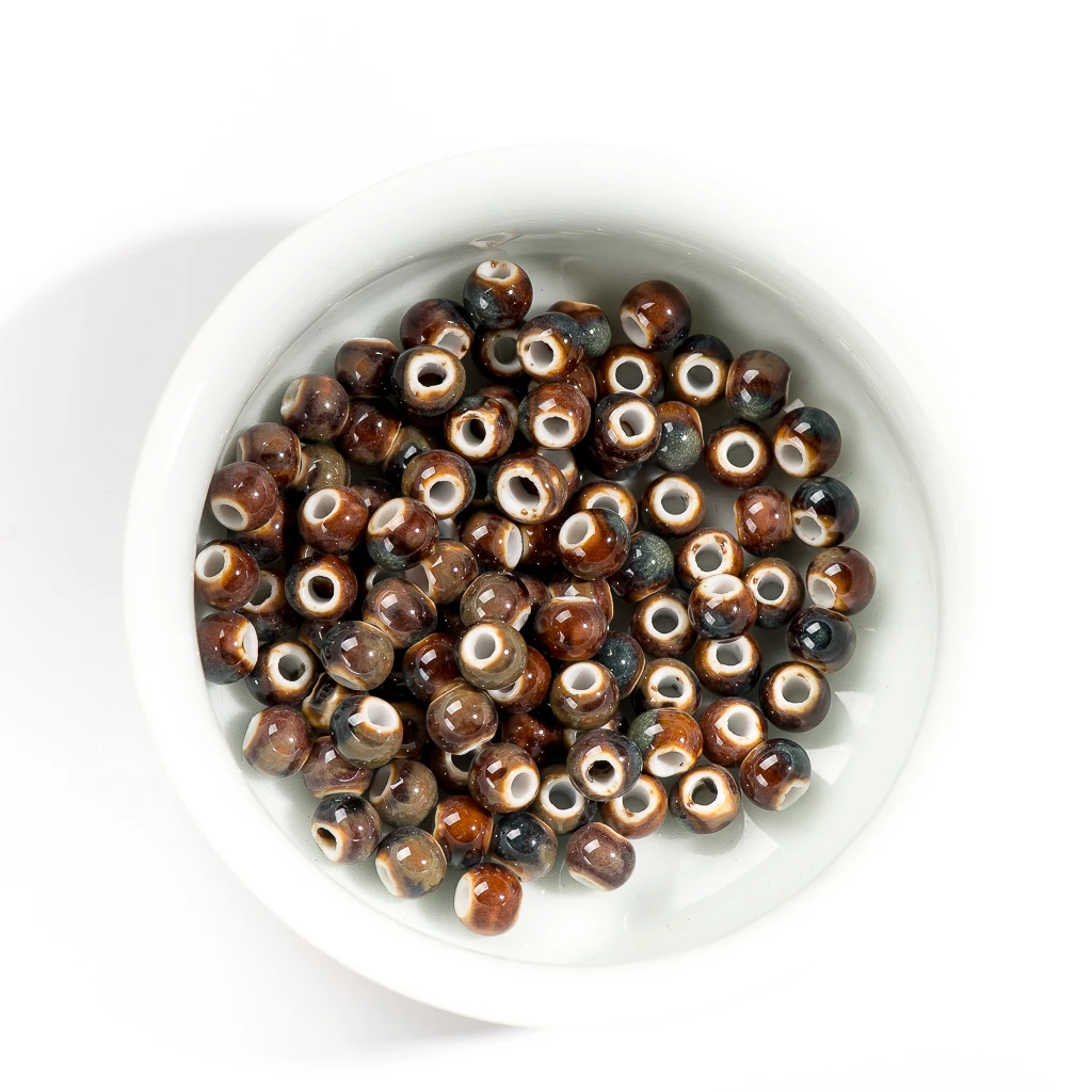 6 #100 шт Китай керамические бусины не Силиконовые стеклянные Procelain для