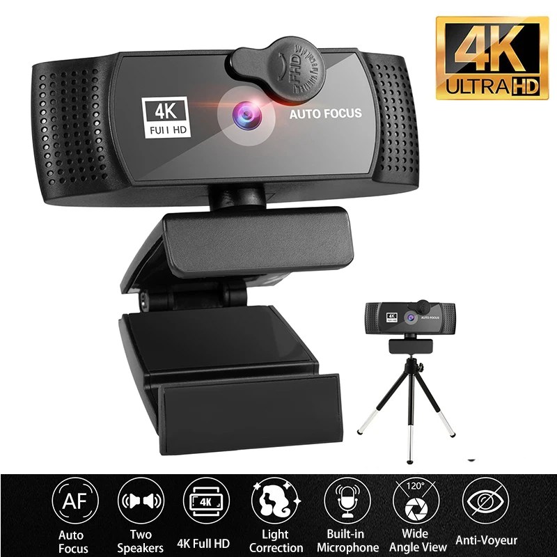 

Webcam 4K Web Camera 1080P For Computer USB Webcam Full HD 1080P WebCamera With Microphone Privacy Cover For Youtobe Mini Camera