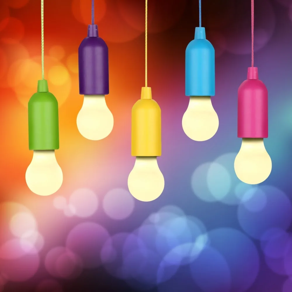 5 шт. портативный светодиодный светильник яркий люстра вытяжной шнур лампа для