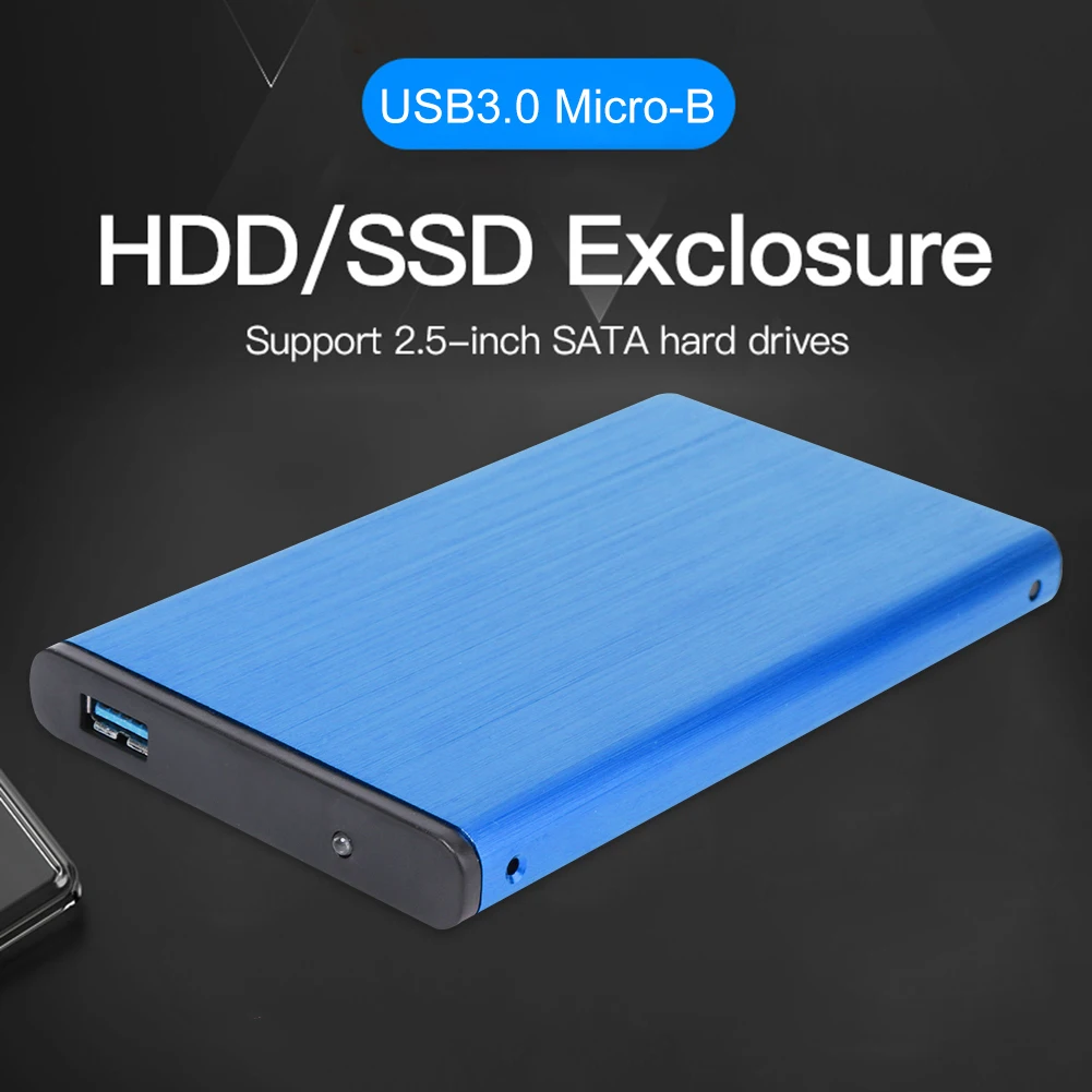Внешний жесткий диск USB 2 5 3 0 дюйма SATA HDD алюминиевый сплав 10 ТБ 6 Гбит/с SSD чехол для
