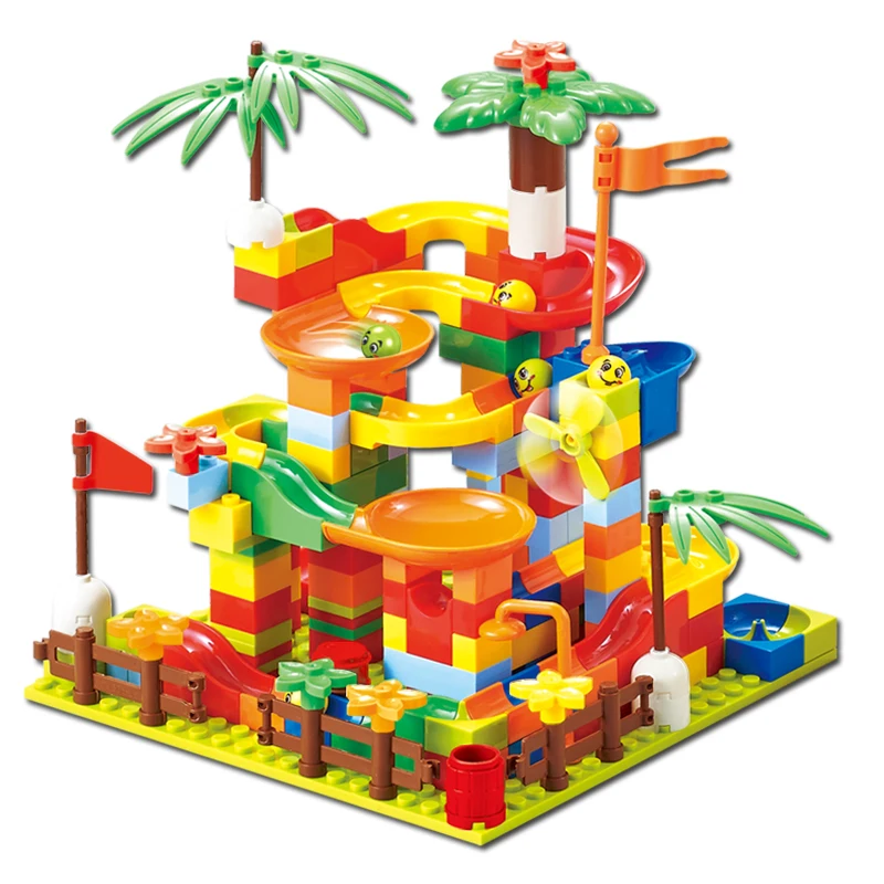 Строительные блоки игрушки мраморные гонки бег маленький размер забавные слайды