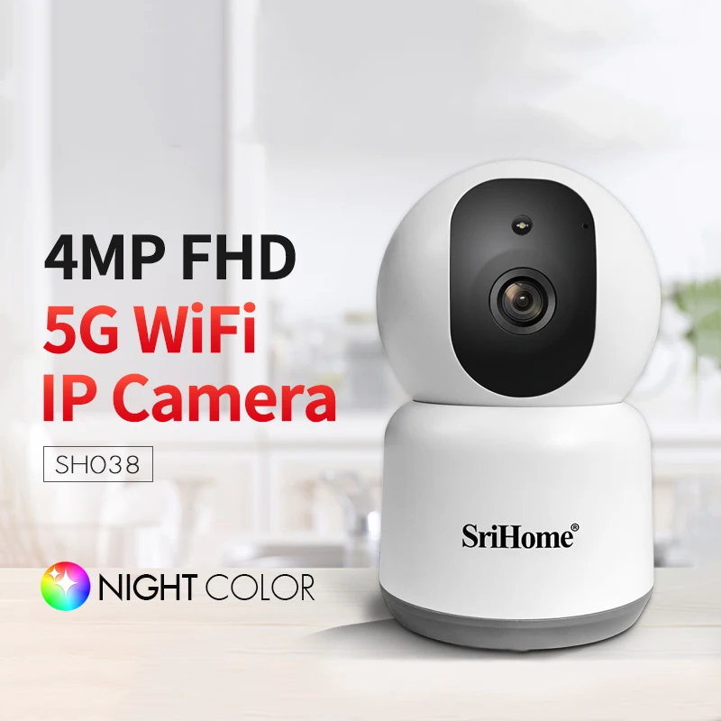 

Srihome SH038 4 Мп Wi-Fi IP-камера Wi-Fi беспроводная внутренняя PTZ-камера ночного видения умная домашняя камера безопасности камера видеонаблюдения s