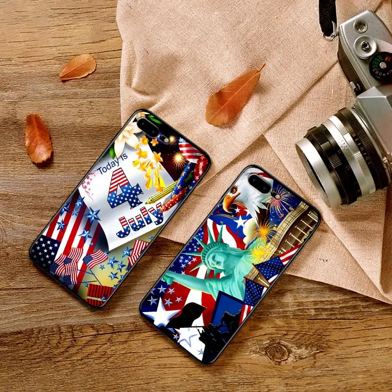 Американский счастливый день для iPhone X XR XS MAX Мягкая силиконовая задняя крышка Apple